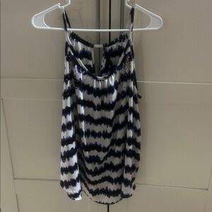 Navy and White Striped Tank Top by Lane Bryant